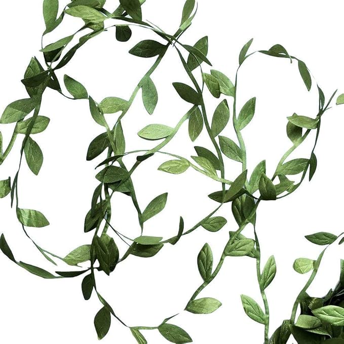 132 ft Large Leaf Trim Ribbon, Artificial Greenery Garland Vines by HecatyDecorateYourHome