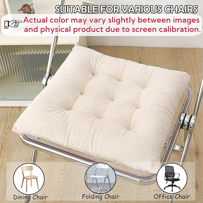 2 Pack Square Seat Cushion Chair Pads - Image 5
