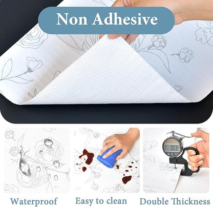 Shelf Liners for Kitchen Cabinets 12in x 10FT Non Adhesive Drawer Liner Sliver - Image 6