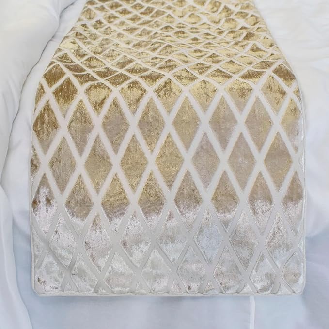 The HomeCentric King/Queen/Twin Ivory Decorative Bed Runner Queen 74"x18" Bed - Image 4