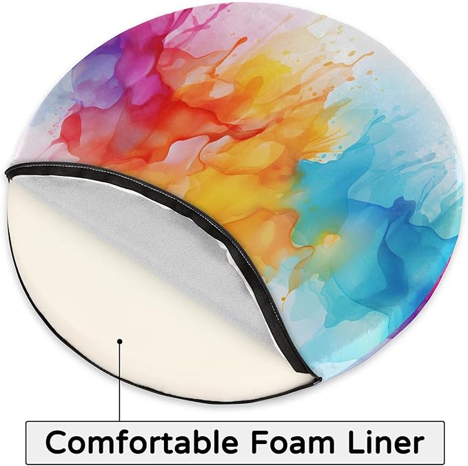 Splash Tie Dye Round Chair Cushions - Image 4