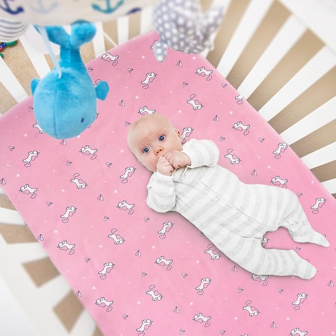 Graco Pack 'n Play Sheets Fitted, Ultra Soft, Mini Crib Sheets, Breathable - Image 2