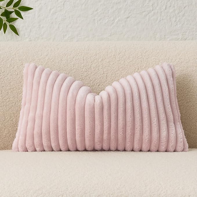 Kevin Textile Valentines Day Soft Plush 12x20 Inch Lumbar Pillow Cover 1 Pack by KevinTextile