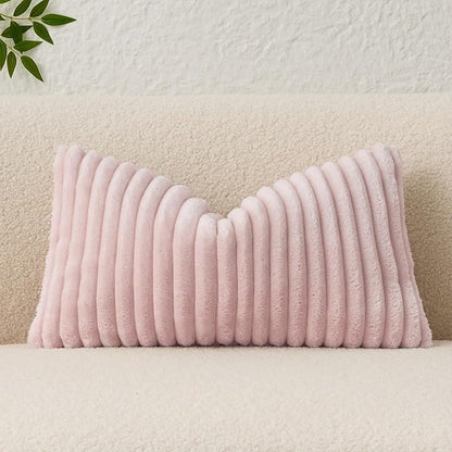 Kevin Textile Valentines Day Soft Plush 12x20 Inch Lumbar Pillow Cover 1 Pack by KevinTextile