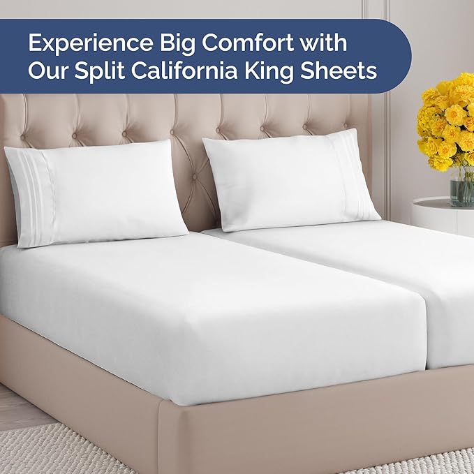 Split California King Bed Sheets - Image 4