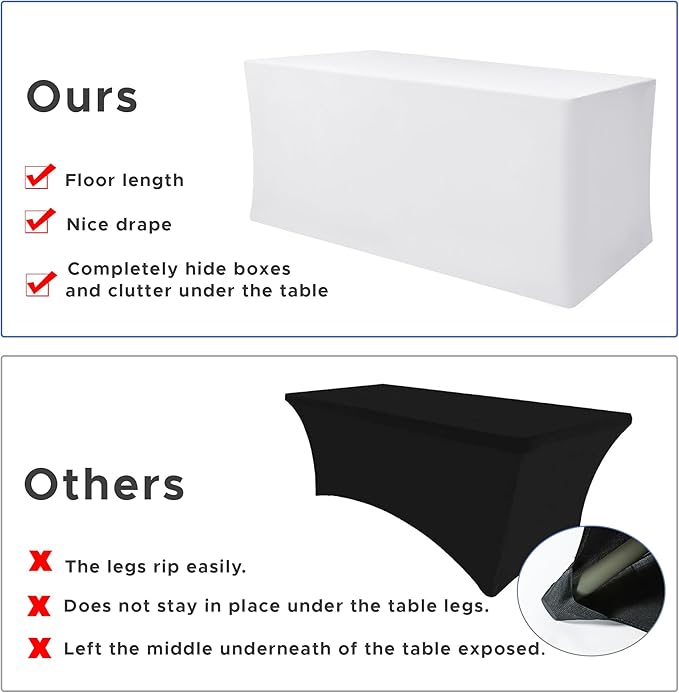 Nasitos White Fitted Table Covers - Image 5