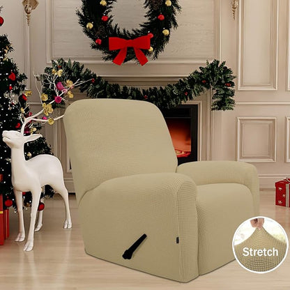 Easy-Going Recliner Stretch Sofa Slipcover Sofa Cover 4-Pieces Furniture - Image 2
