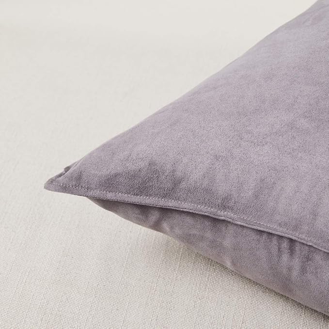 Fancy Homi 2 Packs Premium Faux Suede Decorative Throw Pillow Covers, Super - Image 4