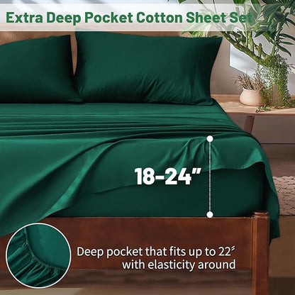 Extra Deep Pocket King Sheets 18-24 Inch 100% Egyptian Cotton 1000 Thread Count - Image 2
