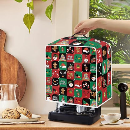 Coffee Maker Cover, Christmas Holiday Coffee Dust Cover Washable Removable - Image 4