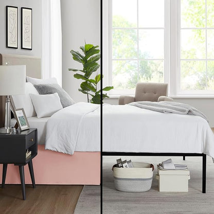 Nestl Peach Beige Twin XL Bed Skirt - Image 6