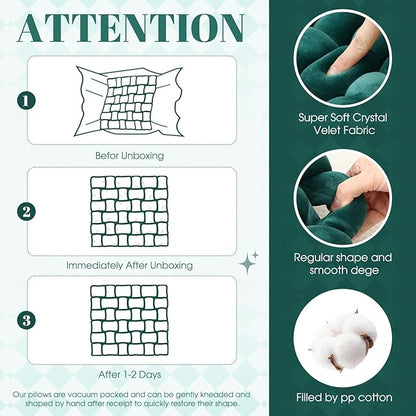 Wenqik 2 Pcs Knot Pillows Square Knotted Plush Throws Soft Accent Pillows - Image 2