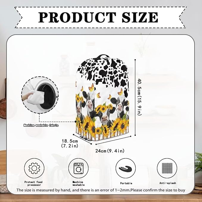 Cow Sunflower Blender Dust Covers - Image 6