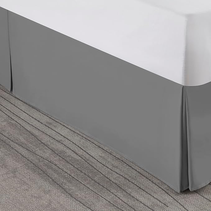 Nestl Grey Full XL Bed Skirt - Image 8