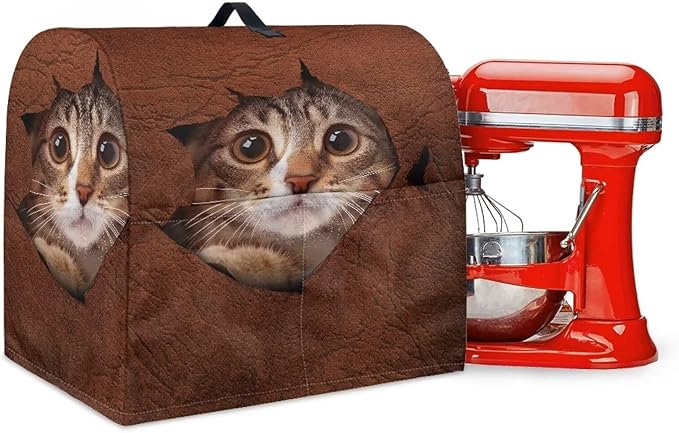 Cute 3D Cat Print Stand Mixer Covers Protector Kitchen Aid Mixer Cover Dust by Unknown