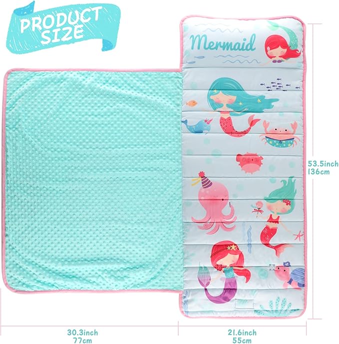 TANOSHII® Toddler Nap Mat with Pillow and Blanket, Portable Kids Sleeping Mats - Image 5