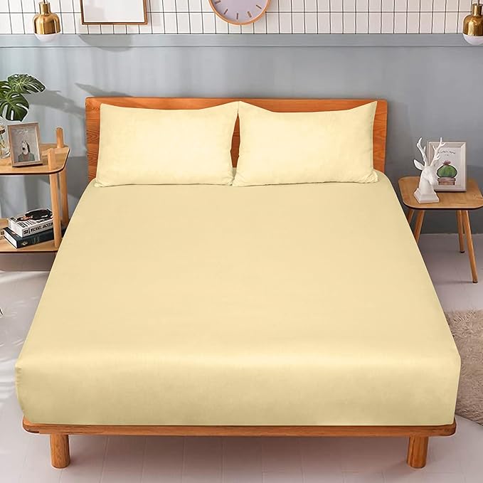 ROYALE LINENS 300 Thread Count 100% Long Staple Combed Cotton Fitted Sheet Queen - Image 9