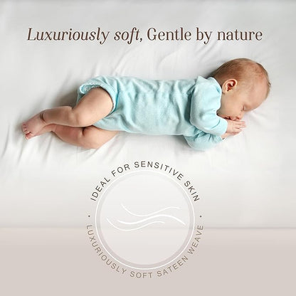 Bella Coterie Luxury Bamboo Viscose Crib Sheet | Organically Grown | Ultra Soft - Image 6