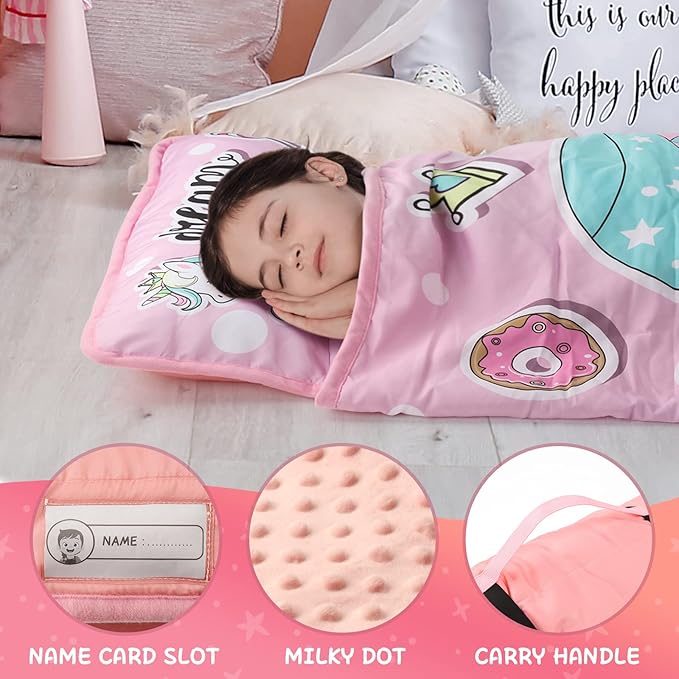 TANOSHII® Toddler Nap Mat with Pillow and Blanket, Portable Kids Sleeping Mats - Image 3