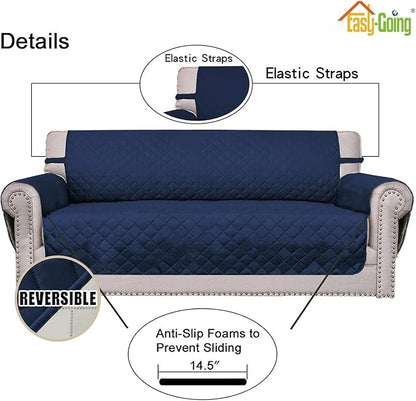 Easy-Going 4 Seater Sofa Slipcover Reversible Sofa Cover Water Resistant Couch - Image 3
