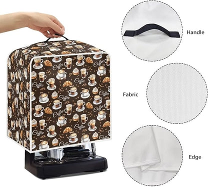 Coffee Maker Covers With Top Handle Folding Coffee Machine Dust Covers - Image 5