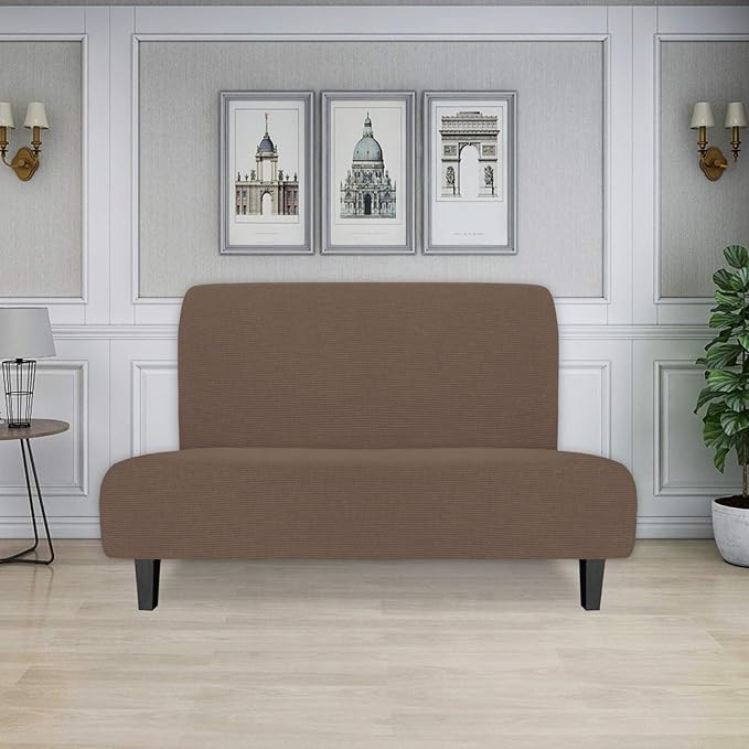Easy-Going Stretch Futon Slipcover Armless Futon Bed Cover Furniture Protector - Image 2