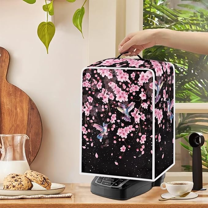Coffee Maker Cover Hummingbird Cherry Blossom Coffee Maker Cover - Image 4
