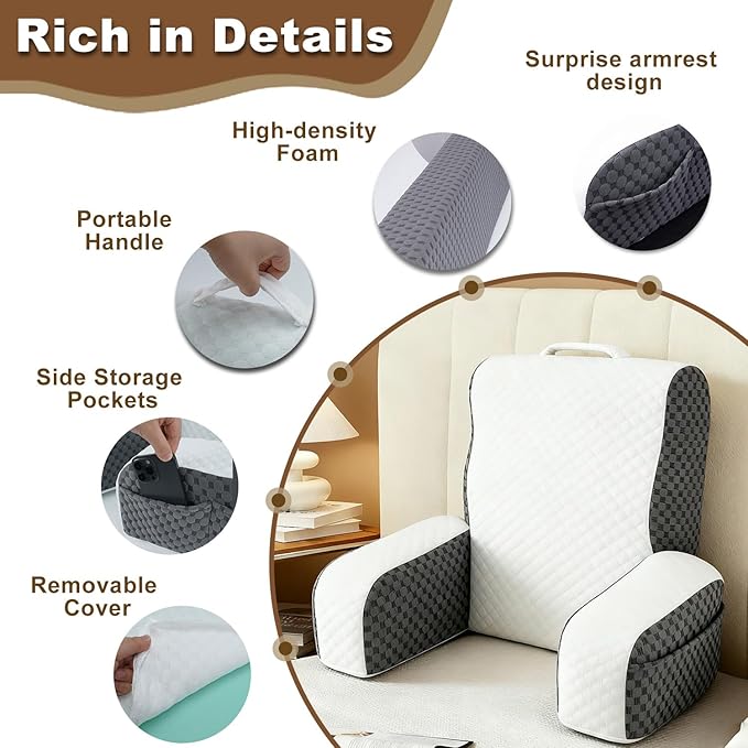 Bed Reading Pillow Back Support - Image 5