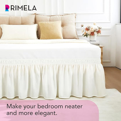RIMELA Bed Skirt Queen Size 15 Inch Drop, Wrap Around Elastic Bedskirt - Image 9