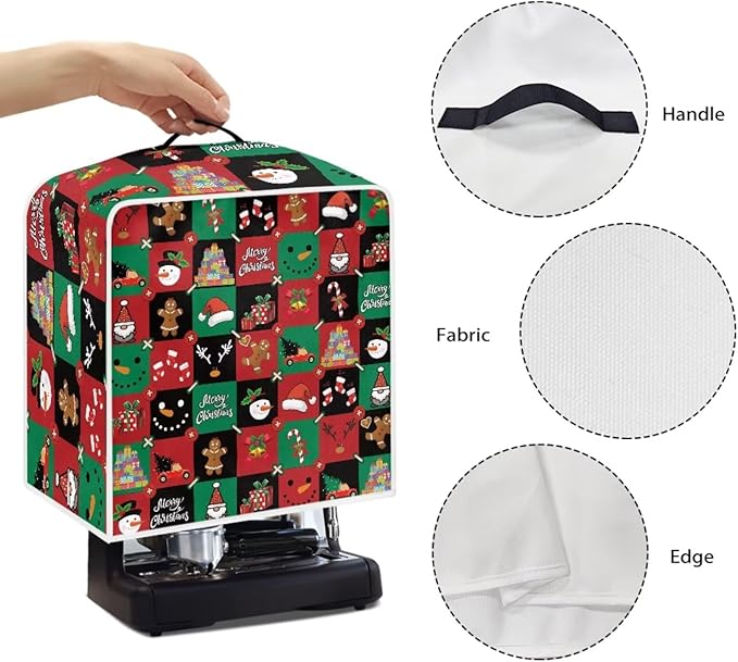 Coffee Maker Cover, Christmas Holiday Coffee Dust Cover Washable Removable - Image 5