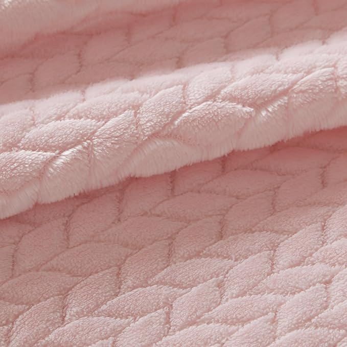 Oversized King Fleece Blanket 120x120 Inches, Seamless Soft Cozy 3D Jacquard - Image 5