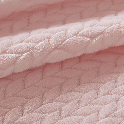 Oversized King Fleece Blanket 120x120 Inches, Seamless Soft Cozy 3D Jacquard - Image 5
