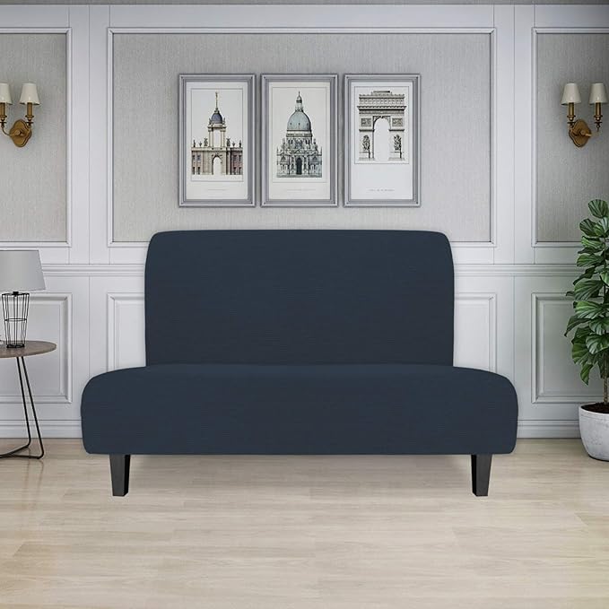 Easy-Going Stretch Futon Slipcover Armless Futon Bed Cover Furniture Protector - Image 2