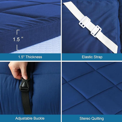 Cot Mattress Topper, Foam Quilted Pads - Image 2