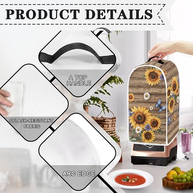 Sunflower Small Blender Covers for Kitchen Counter - Image 3
