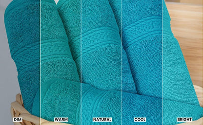 utopia towels 8 piece majestic plush luxury towel, front angle view