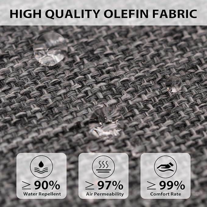 Sundale Outdoor Olefin Deep Seat Cushion, Patio Chair Cushion and Pillow - Image 2