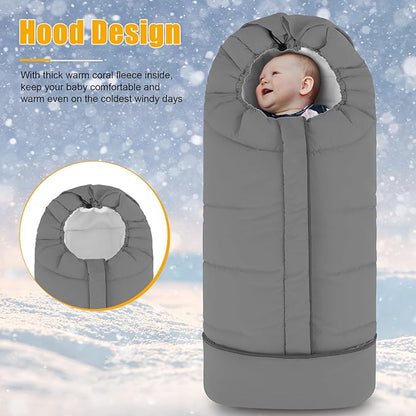 Yoofoss Stroller Cover for Winter, Toddler Stroller Footmuff Universal for Most - Image 3