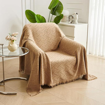 AIVIA Armless Loveseat Cover Sheet Blanket, Reversible Anti Slip Throw Cushion - Image 3