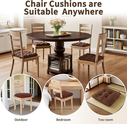 Chair Cushions for Dining Chairs, Tufted Foam Kitchen Chair, Non-Slip Seat - Image 5