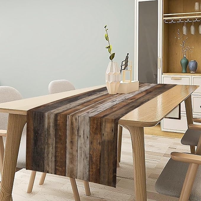 Rustic Wooden Table Runner Barn Door Wood Board Western Vintage Farmhouse - Image 3