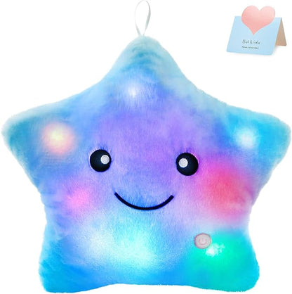 WEWILL 13'' Creative Twinkle Star Glowing LED Night Light Plush Pillows Stuffed by WEWILL
