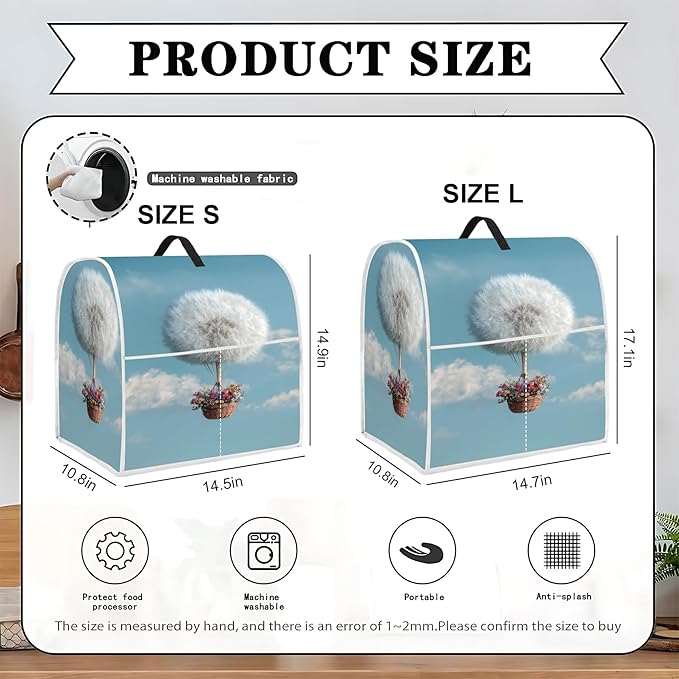 Mixer Dust Cover for 6-8 Qt Stand Mixer, Cloth Cover - Image 2