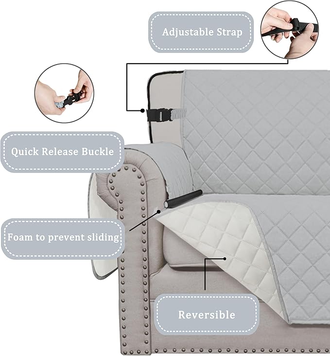 Easy-Going Reversible Chair Cover Washable Sofa Cover - Image 3