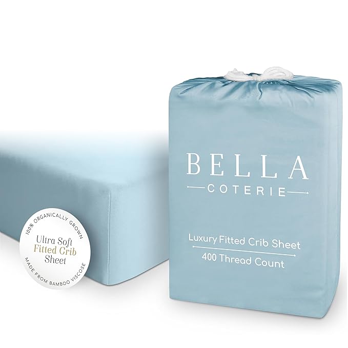 Bella Coterie Luxury Bamboo Viscose Crib Sheet | Organically Grown | Ultra Soft by BC
