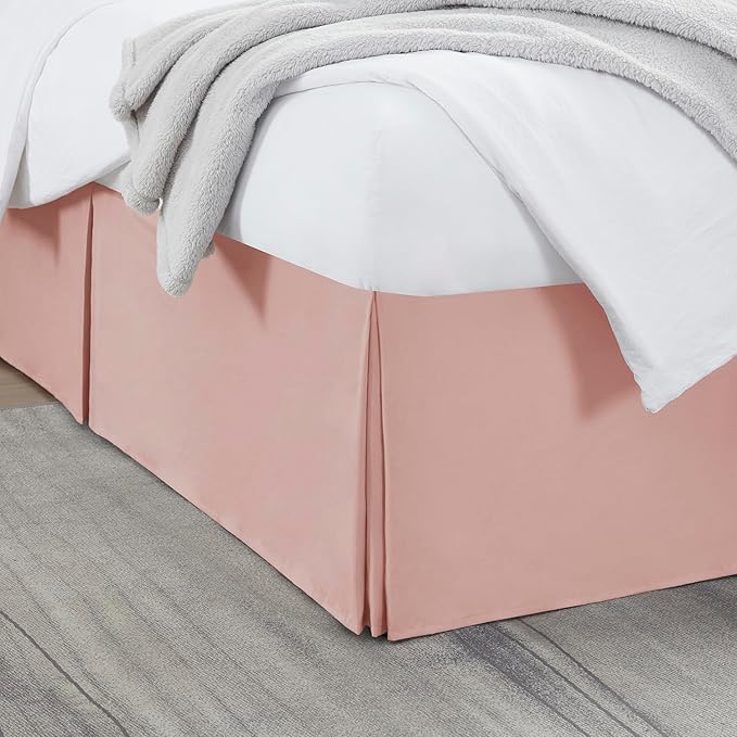 Nestl Peach Beige Twin XL Bed Skirt by Nestl