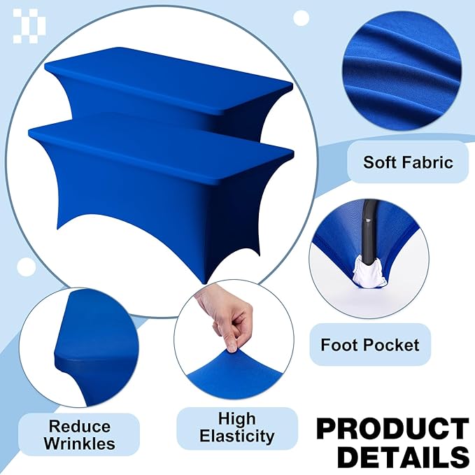 Trlyc 2 Pack 6FT Spandex Table Cloth - Image 2