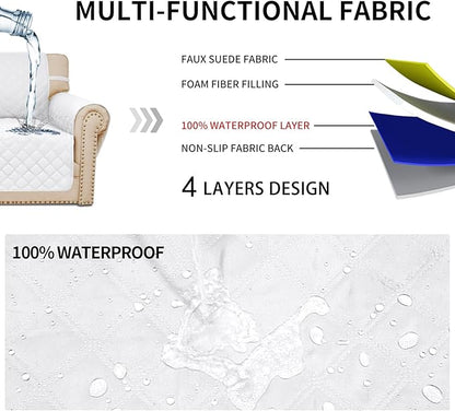 Easy-Going Waterproof Oversized Loveseat Covers Leakproof Couch Cover - Image 3