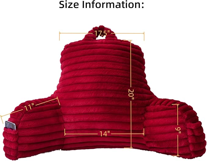 Yaoshuho Large Reading Pillow for Adults, Back Support Pillow for Sitting Up in - Image 2