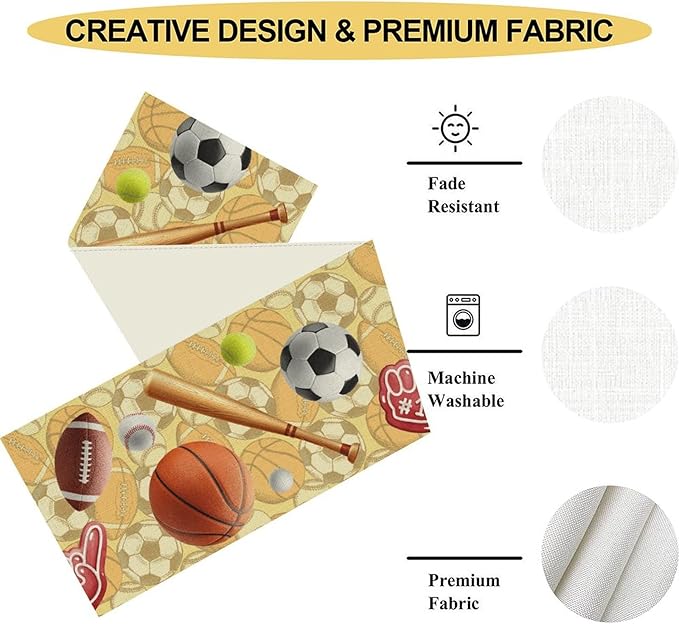 Sports Ball Table Runner - Image 5
